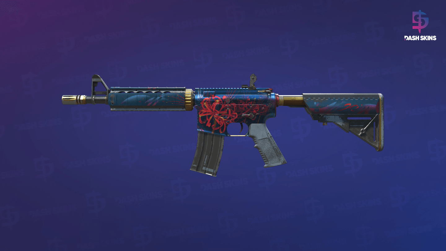 M4A4 | Spider Lily (Well-Worn) Screenshot Playside