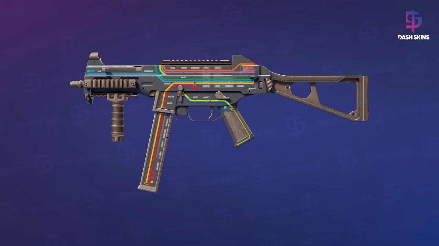 UMP-45 | Late Night Transit (Well-Worn) Screenshot Playside