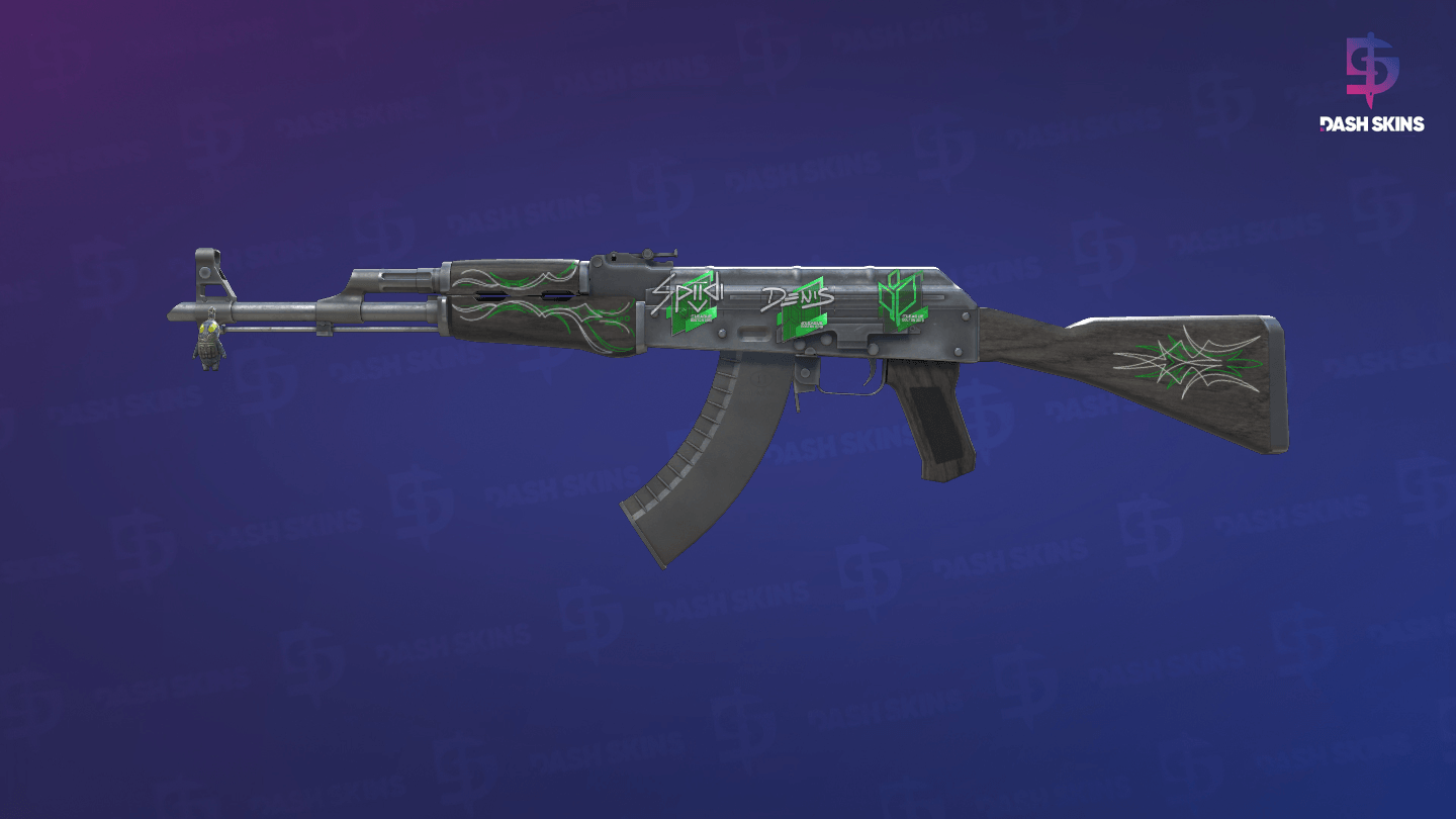 AK-47 | Emerald Pinstripe (Minimal Wear) Screenshot Playside