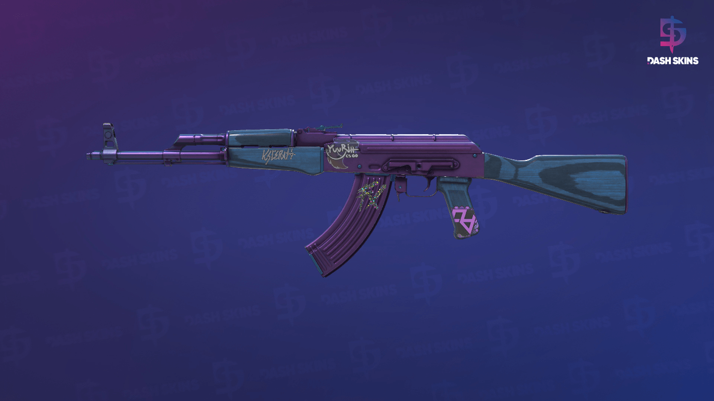 AK-47 | Midnight Laminate (Minimal Wear) Screenshot Playside