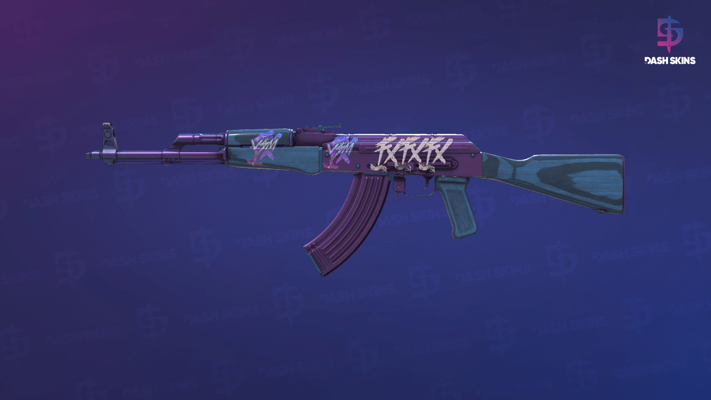 AK-47 | Midnight Laminate (Minimal Wear) Screenshot Playside