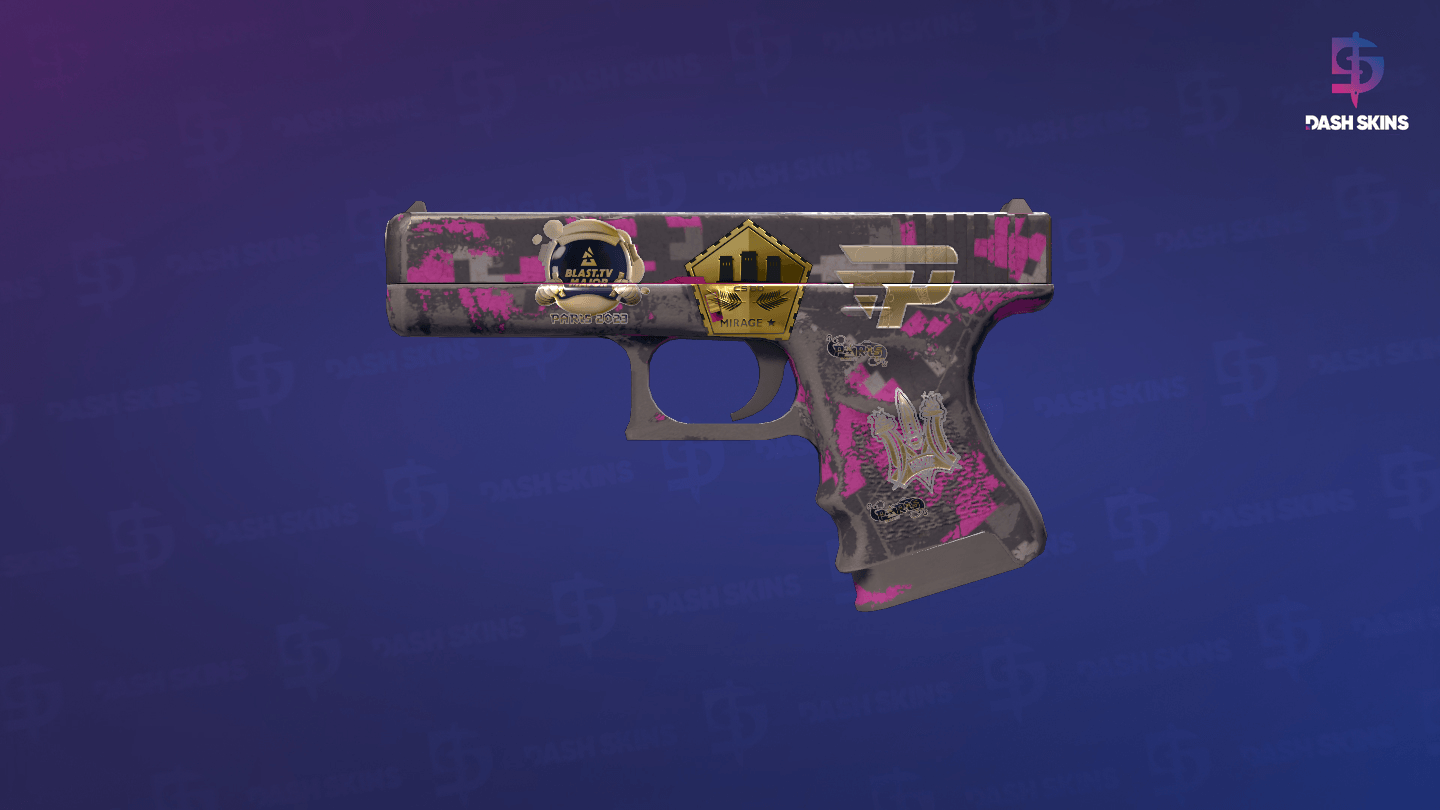 Souvenir Glock-18 | Pink DDPAT (Battle-Scarred) Screenshot Playside