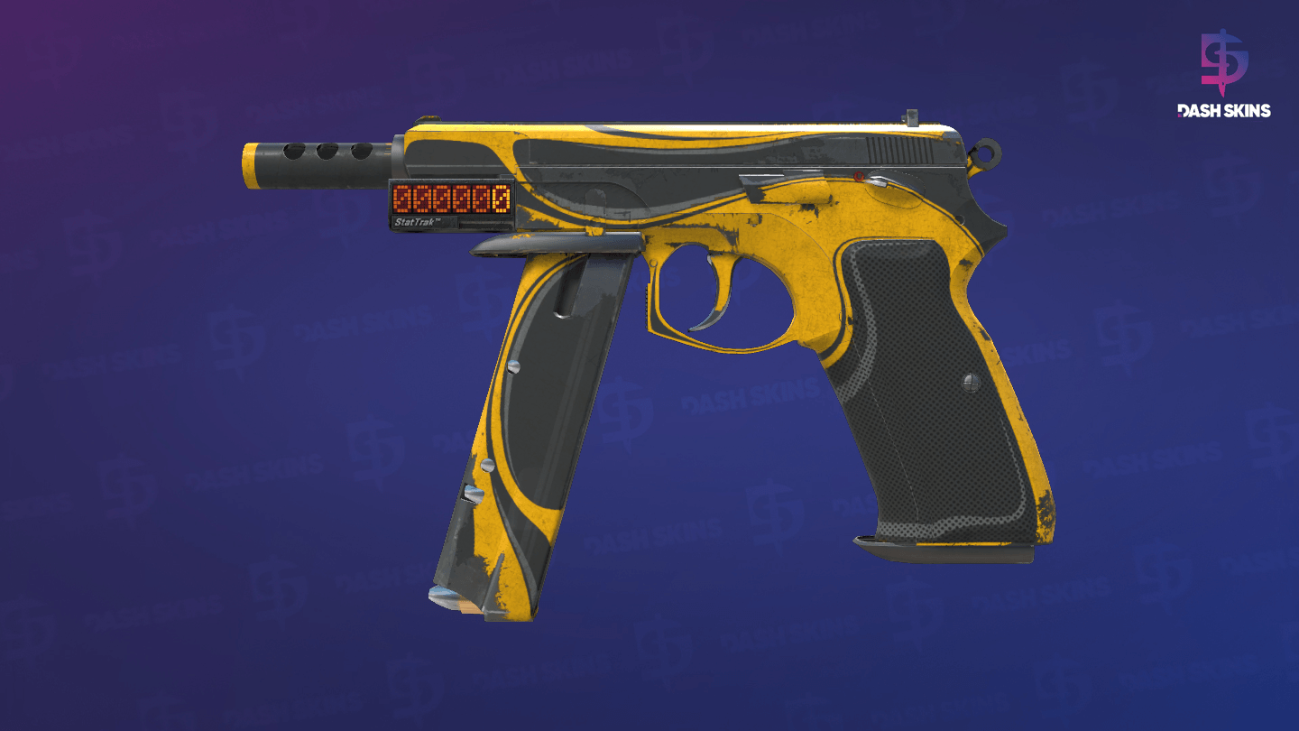 StatTrak™ CZ75-Auto | Yellow Jacket (Battle-Scarred) Screenshot Playside