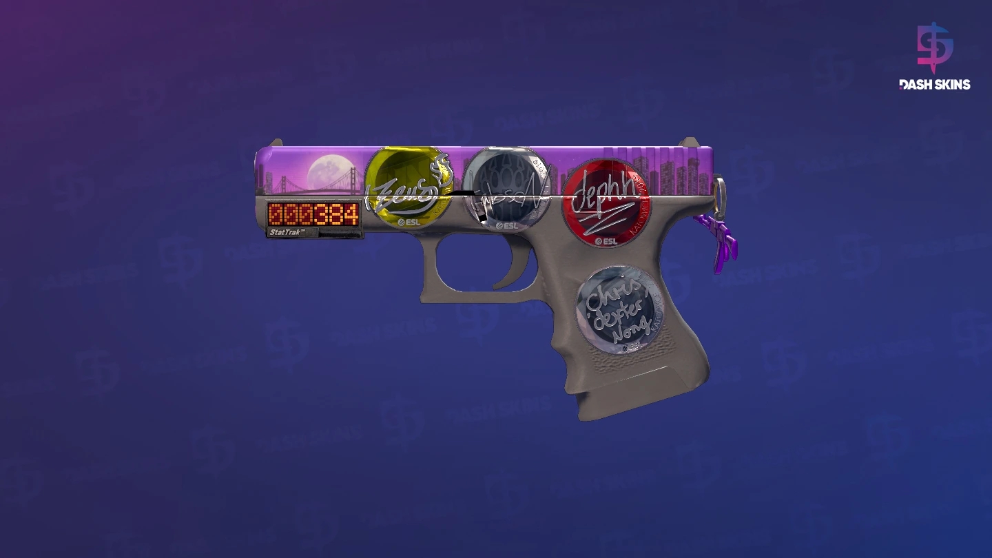 StatTrak™ Glock-18 | Moonrise (Minimal Wear) Screenshot Playside