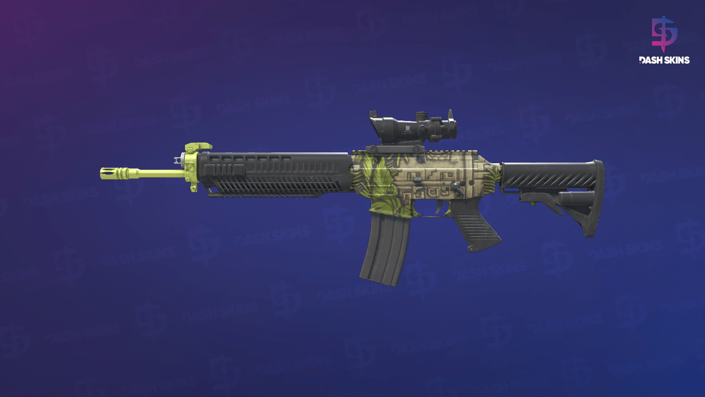 SG 553 | Lush Ruins (Minimal Wear) Screenshot Playside