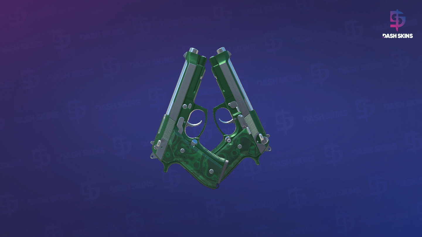 Dual Berettas | Polished Malachite (Factory New) Screenshot Playside