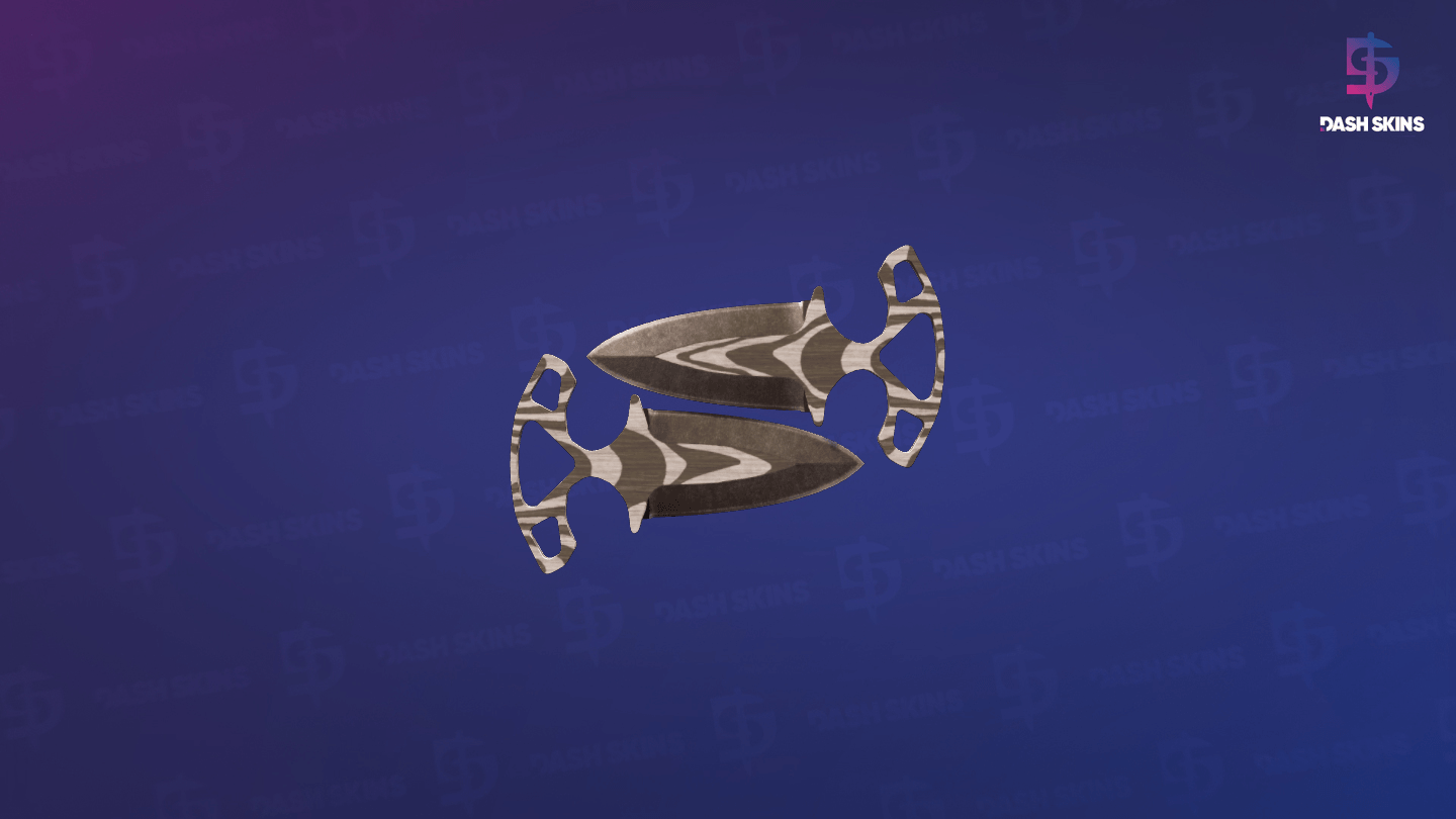 ★ Shadow Daggers | Black Laminate (Battle-Scarred) Screenshot Playside