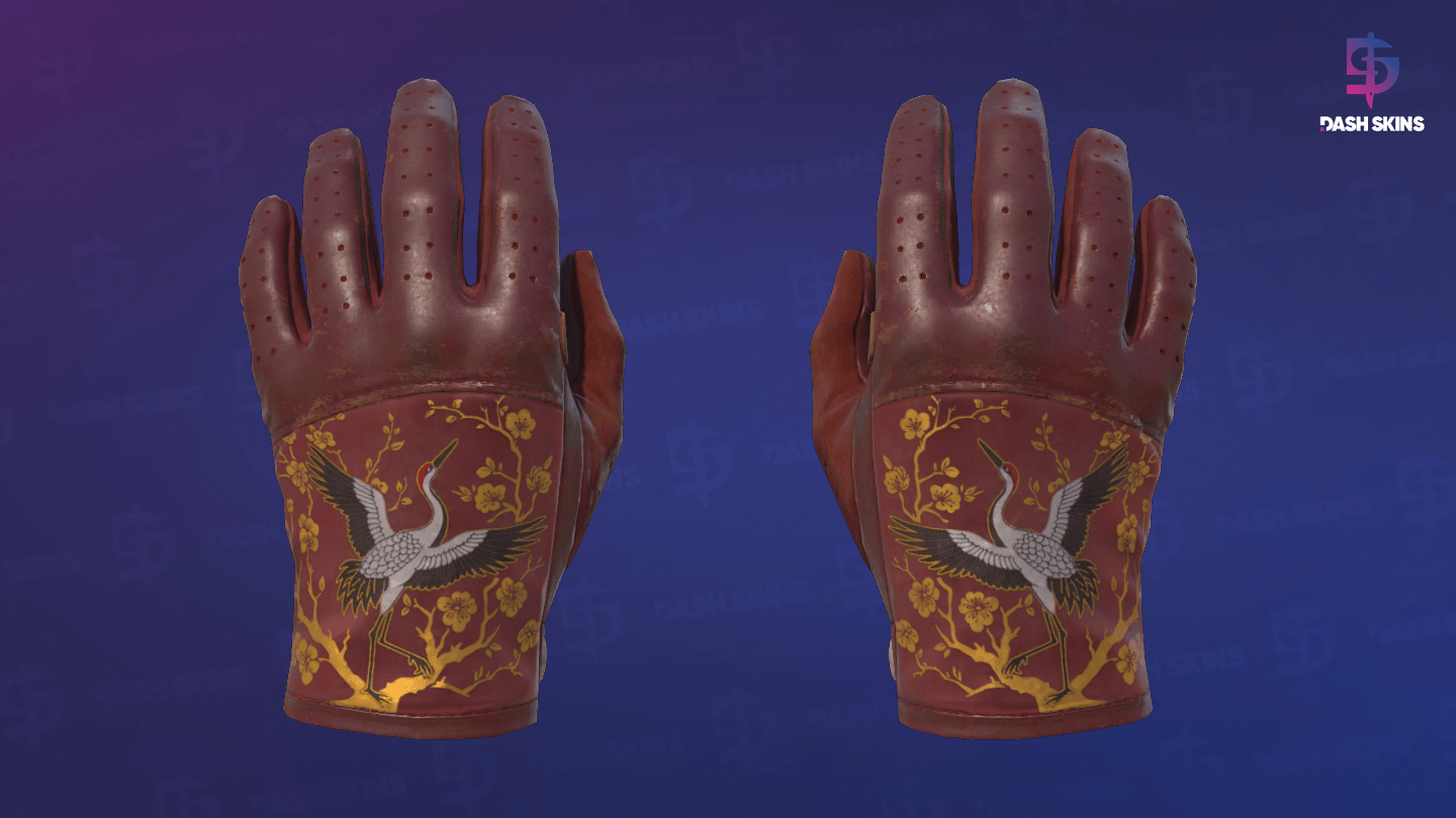 ★ Driver Gloves | Brocade Crane (Well-Worn) Screenshot Playside