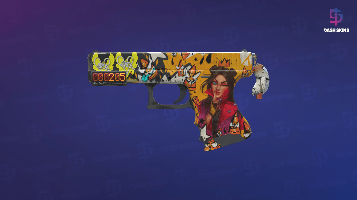 StatTrak™ Glock-18 | Bullet Queen (Well-Worn) Screenshot Playside