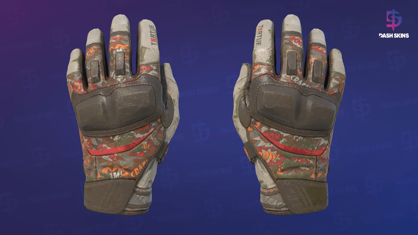 ★ Moto Gloves | POW! (Battle-Scarred) Screenshot Playside