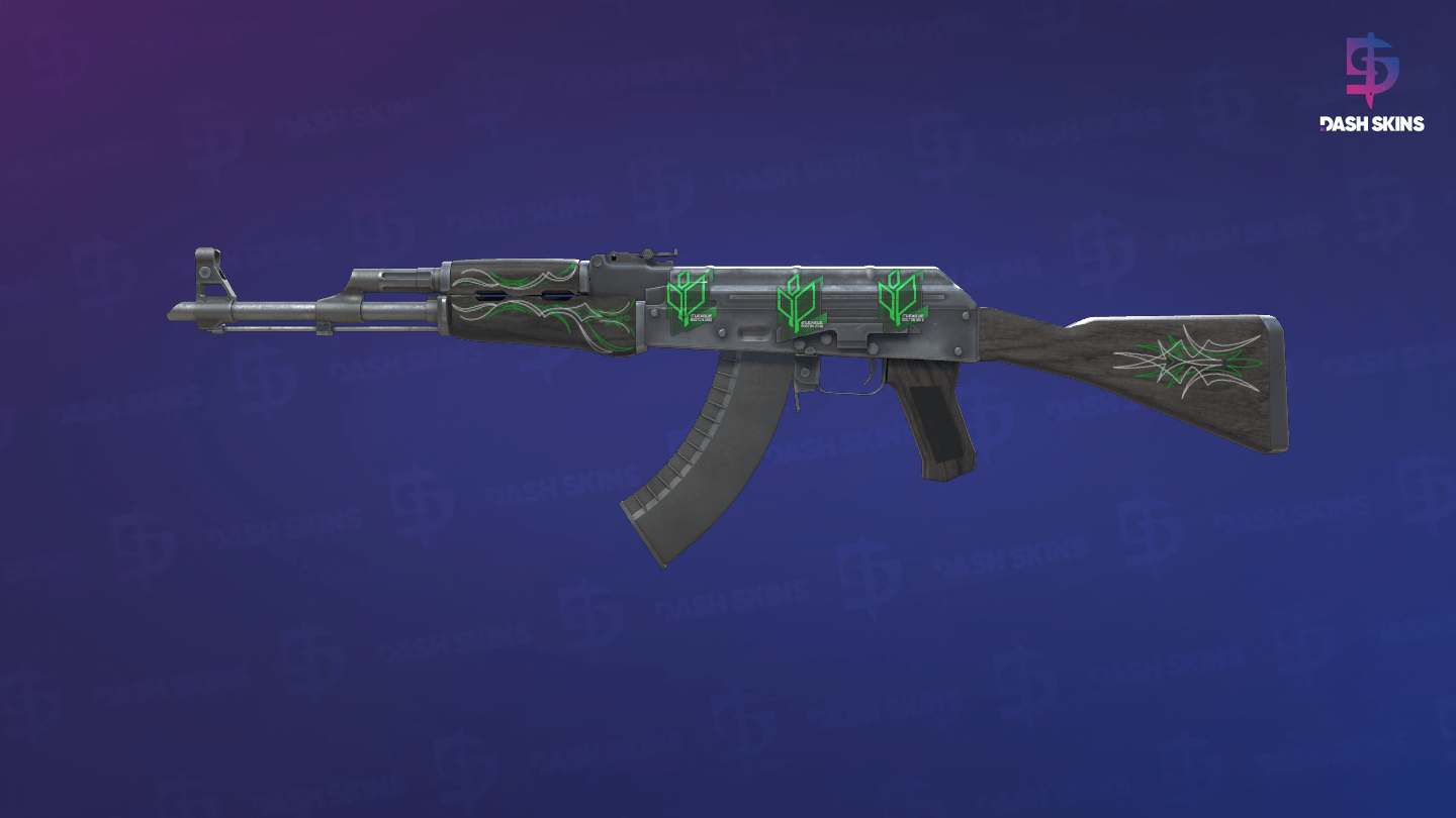 AK-47 | Emerald Pinstripe (Minimal Wear) Screenshot Playside