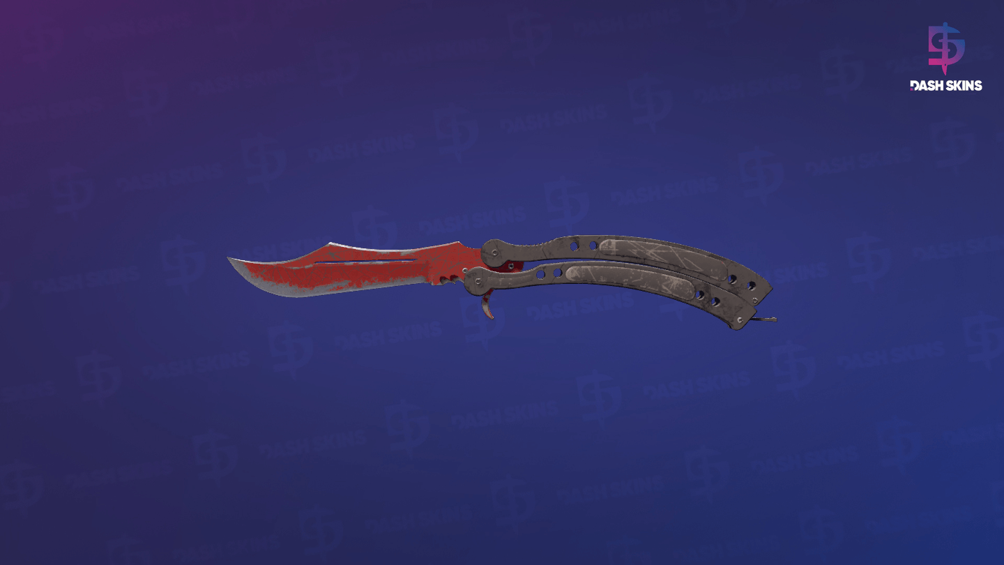★ Butterfly Knife | Crimson Web (Battle-Scarred) Screenshot Playside