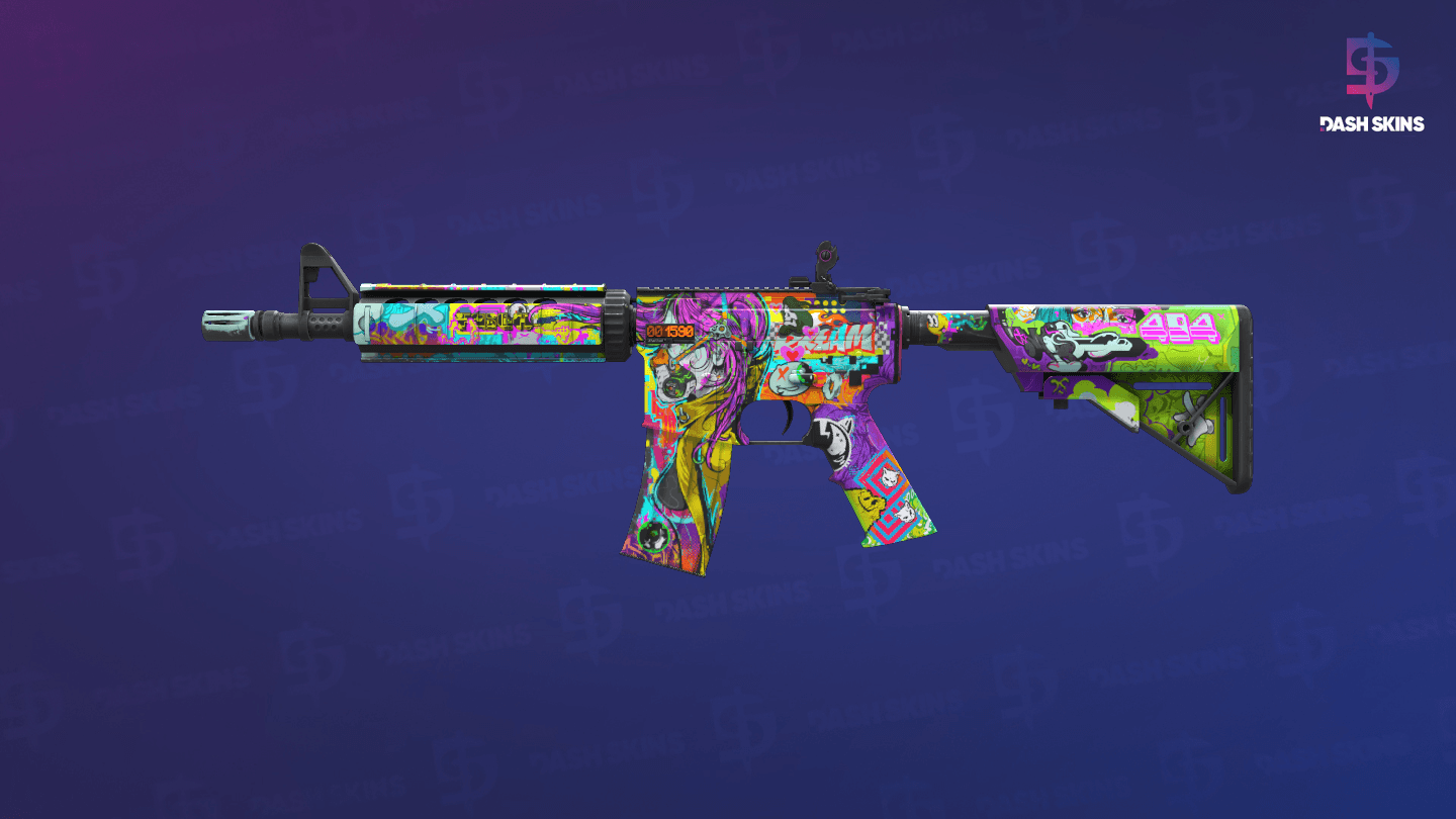StatTrak™ M4A4 | In Living Color (Minimal Wear) Screenshot Playside
