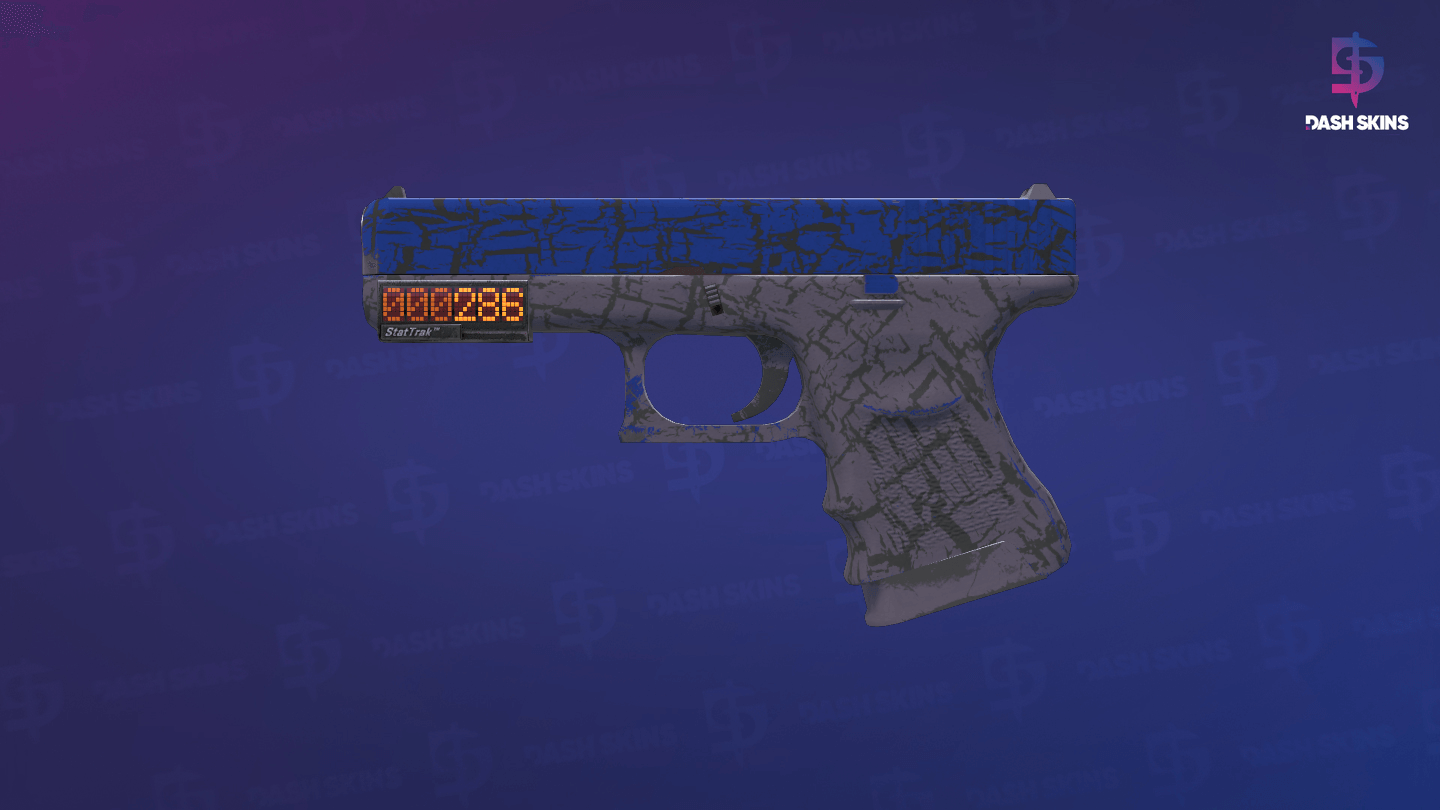 StatTrak™ Glock-18 | Blue Fissure (Minimal Wear) Screenshot Playside