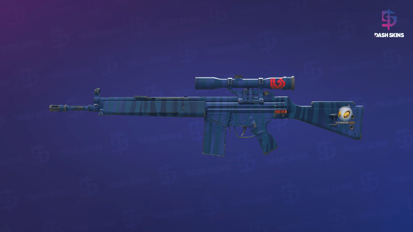 StatTrak™ G3SG1 | Azure Zebra (Minimal Wear) Screenshot Playside