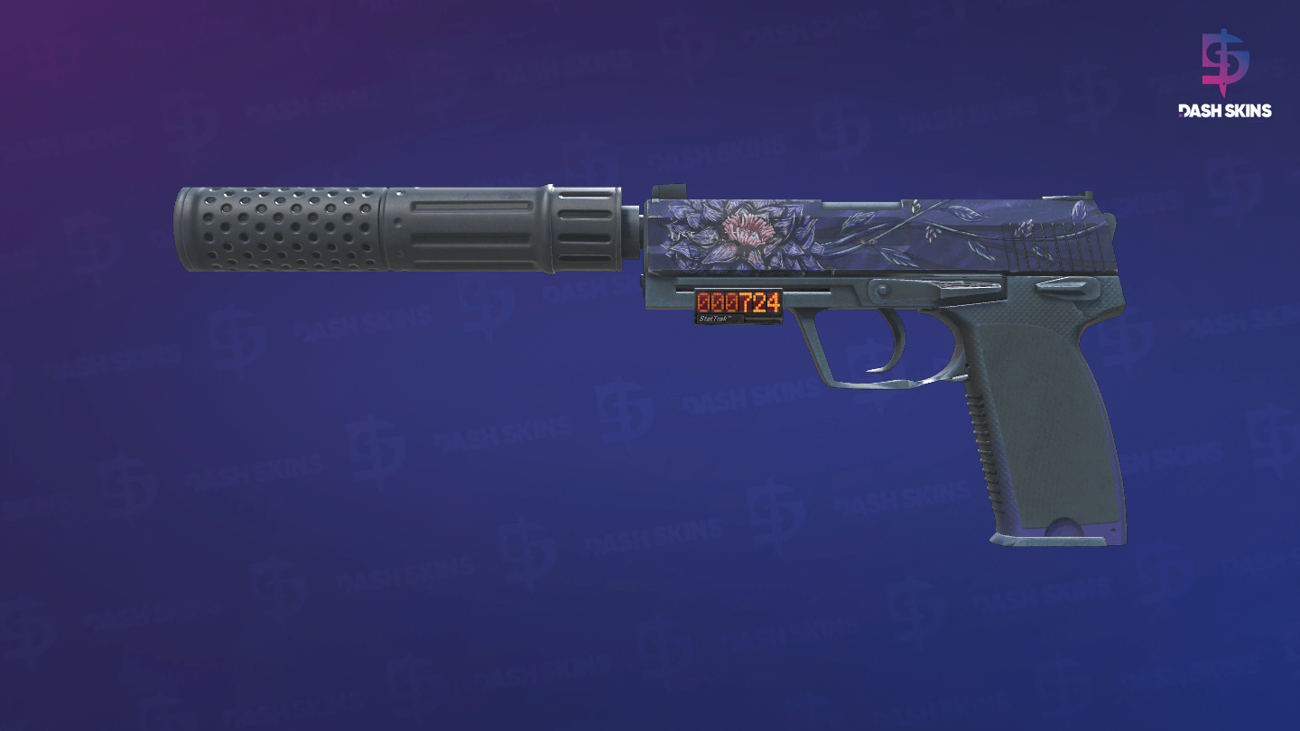 StatTrak™ USP-S | Black Lotus (Well-Worn) Screenshot Playside