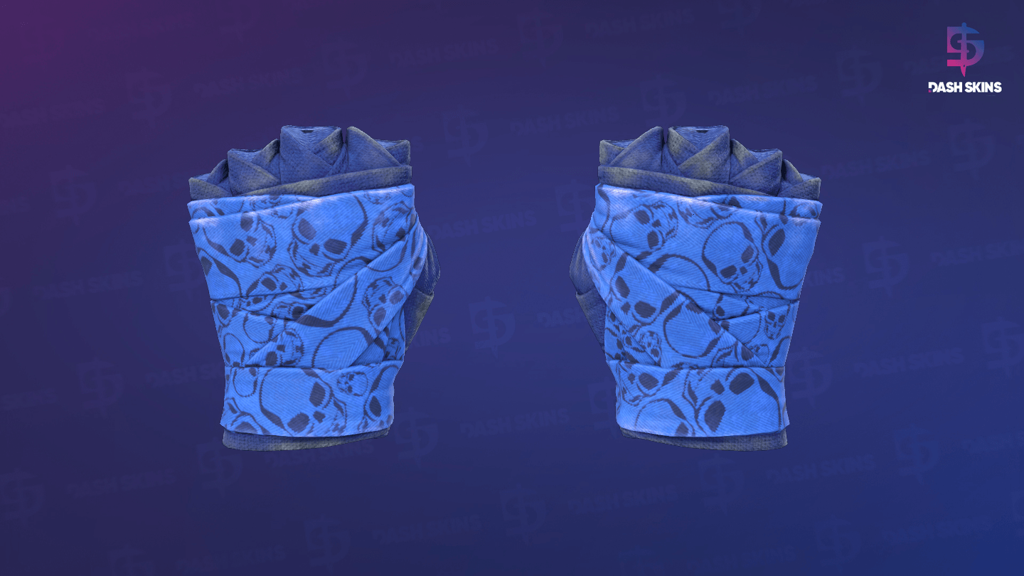 ★ Hand Wraps | Cobalt Skulls (Well-Worn) Screenshot Playside