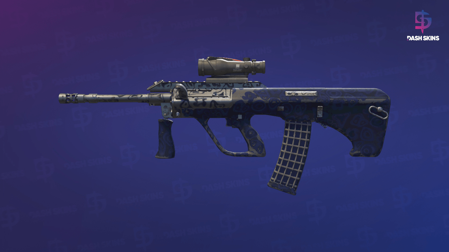 AUG | Navy Murano (Well-Worn) Screenshot Playside