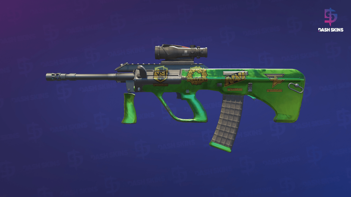 Souvenir AUG | Carved Jade (Minimal Wear) Screenshot Playside