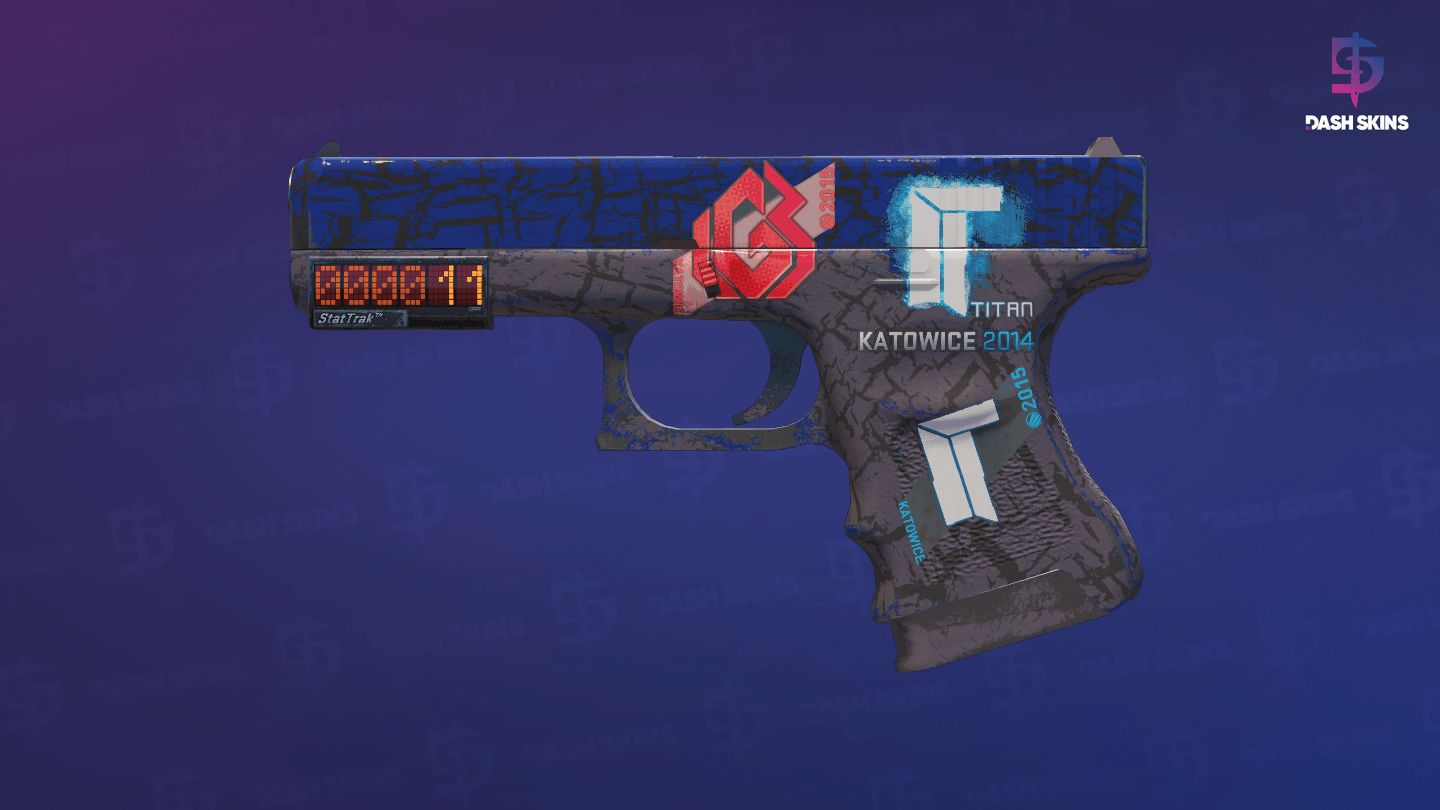 StatTrak™ Glock-18 | Blue Fissure (Field-Tested) Screenshot Playside