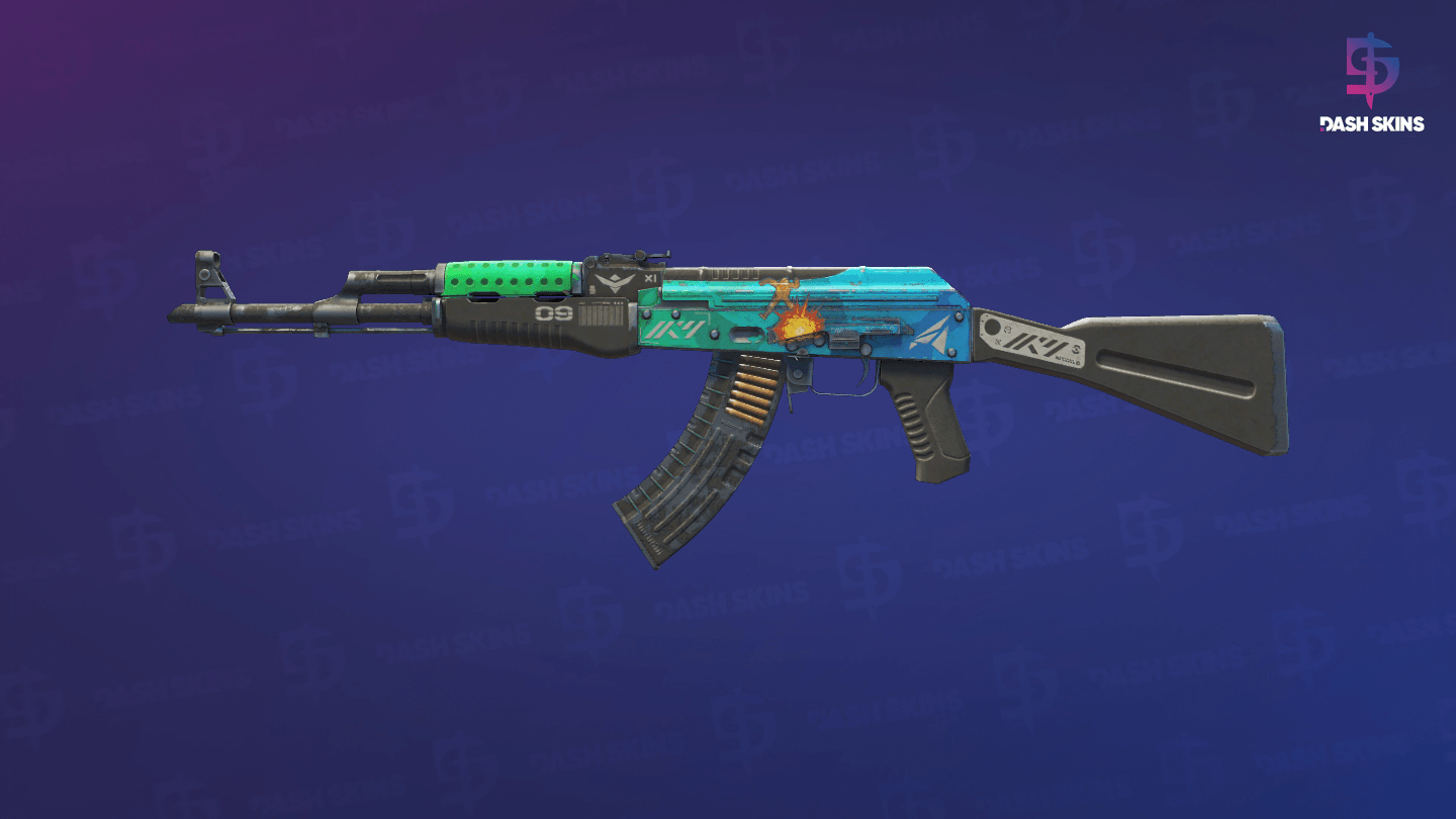 AK-47 | Ice Coaled (Battle-Scarred) Screenshot Playside
