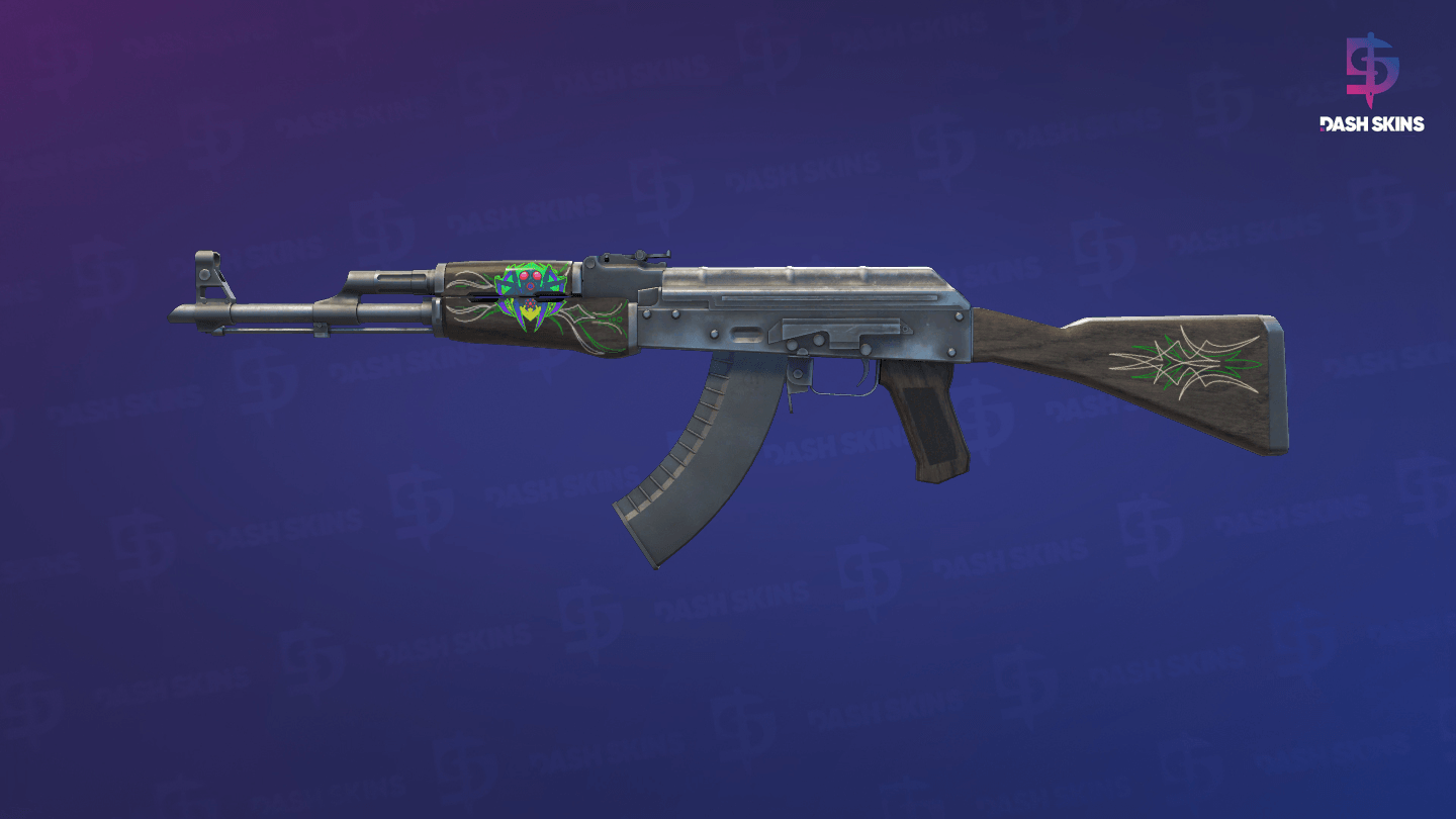 AK-47 | Emerald Pinstripe (Minimal Wear) Screenshot Playside