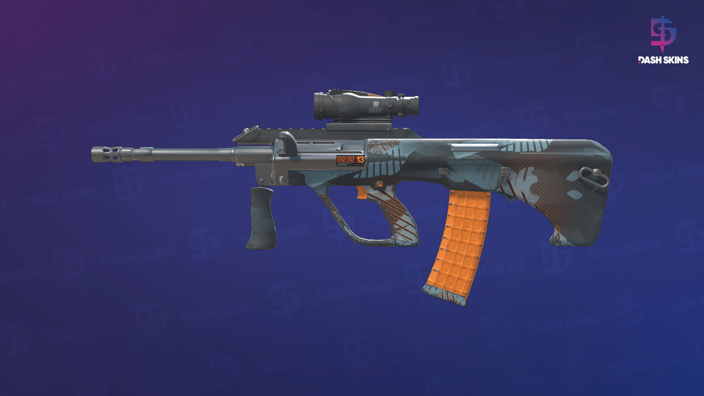 StatTrak™ AUG | Amber Slipstream (Minimal Wear) Screenshot Playside