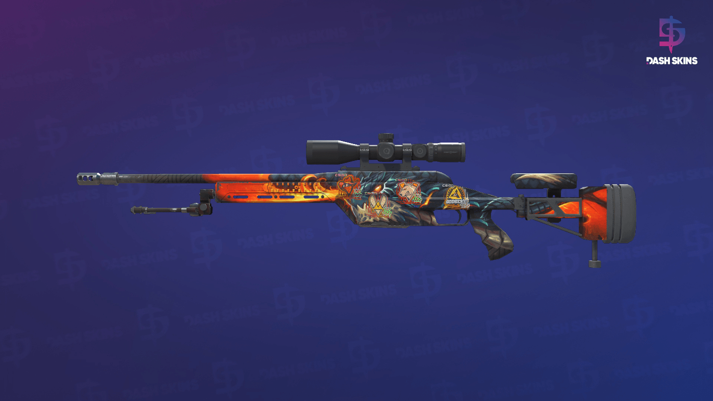 SSG 08 | Dragonfire (Minimal Wear) Screenshot Playside