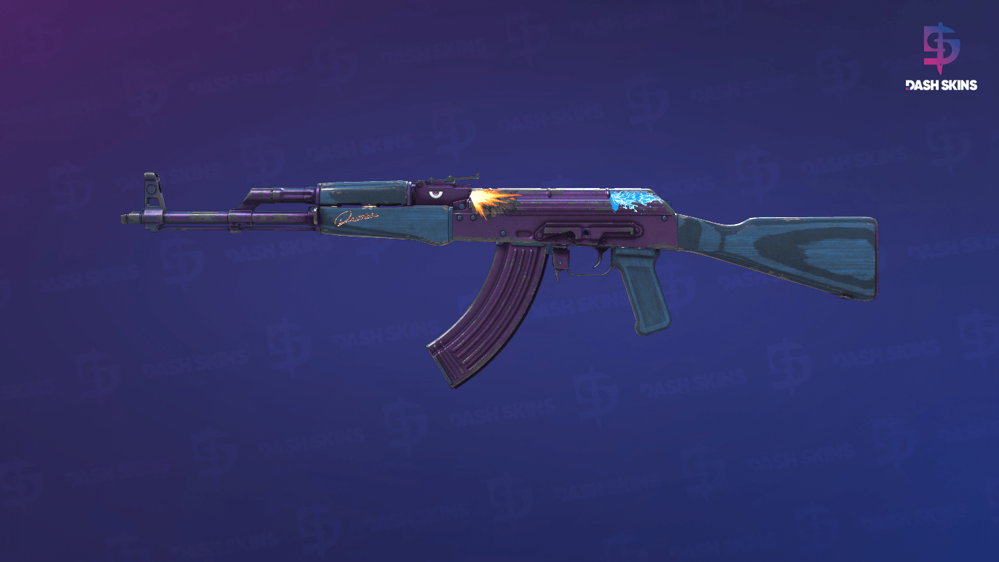 AK-47 | Midnight Laminate (Well-Worn) Screenshot Playside