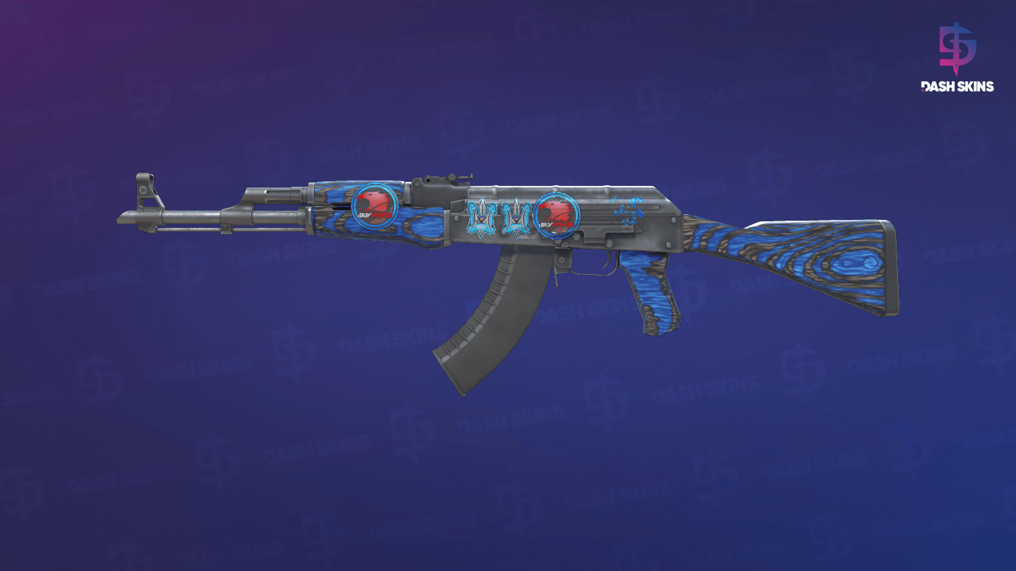 AK-47 | Blue Laminate (Minimal Wear) Screenshot Playside
