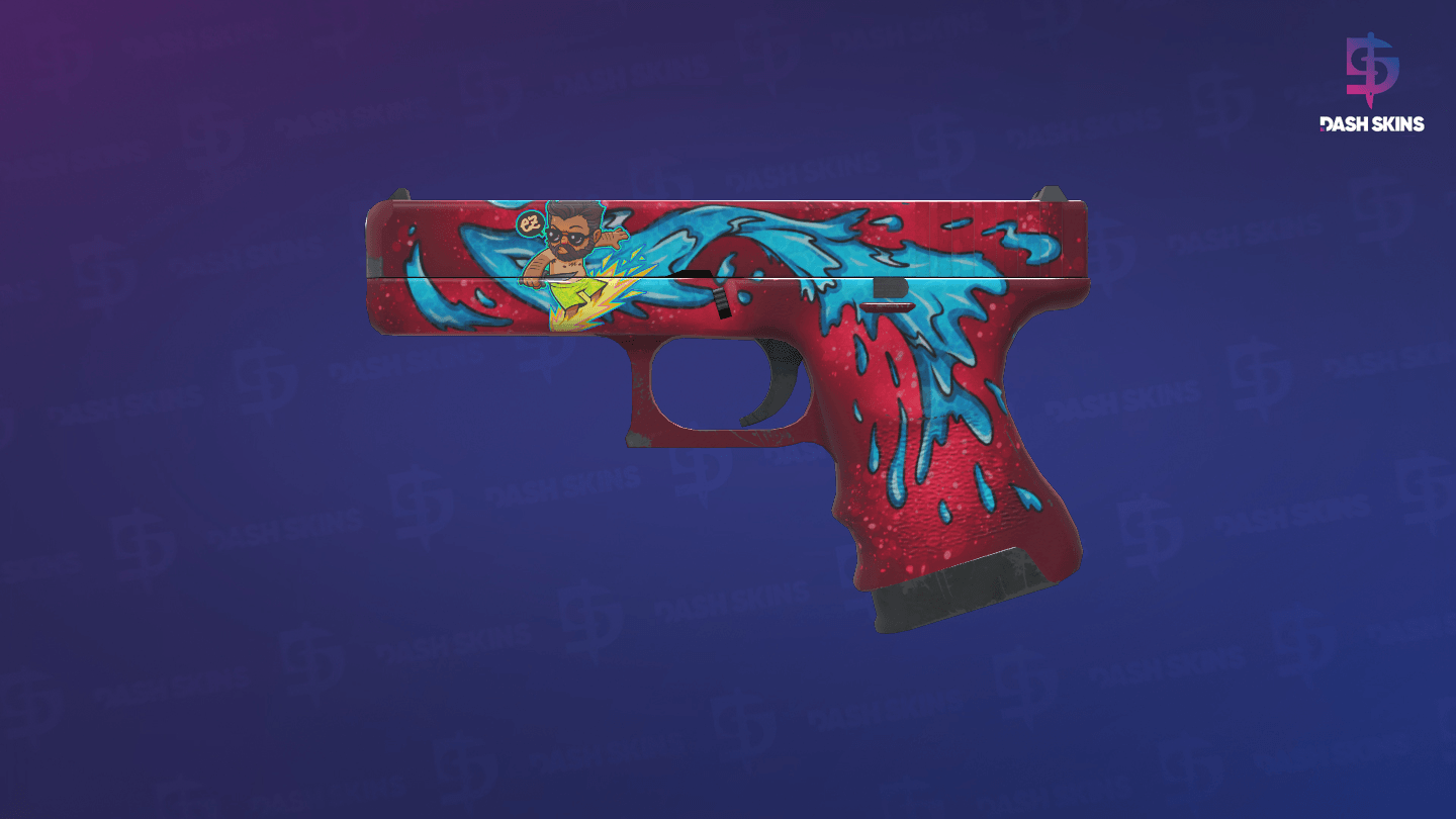 Glock-18 | Water Elemental (Minimal Wear) Screenshot Playside