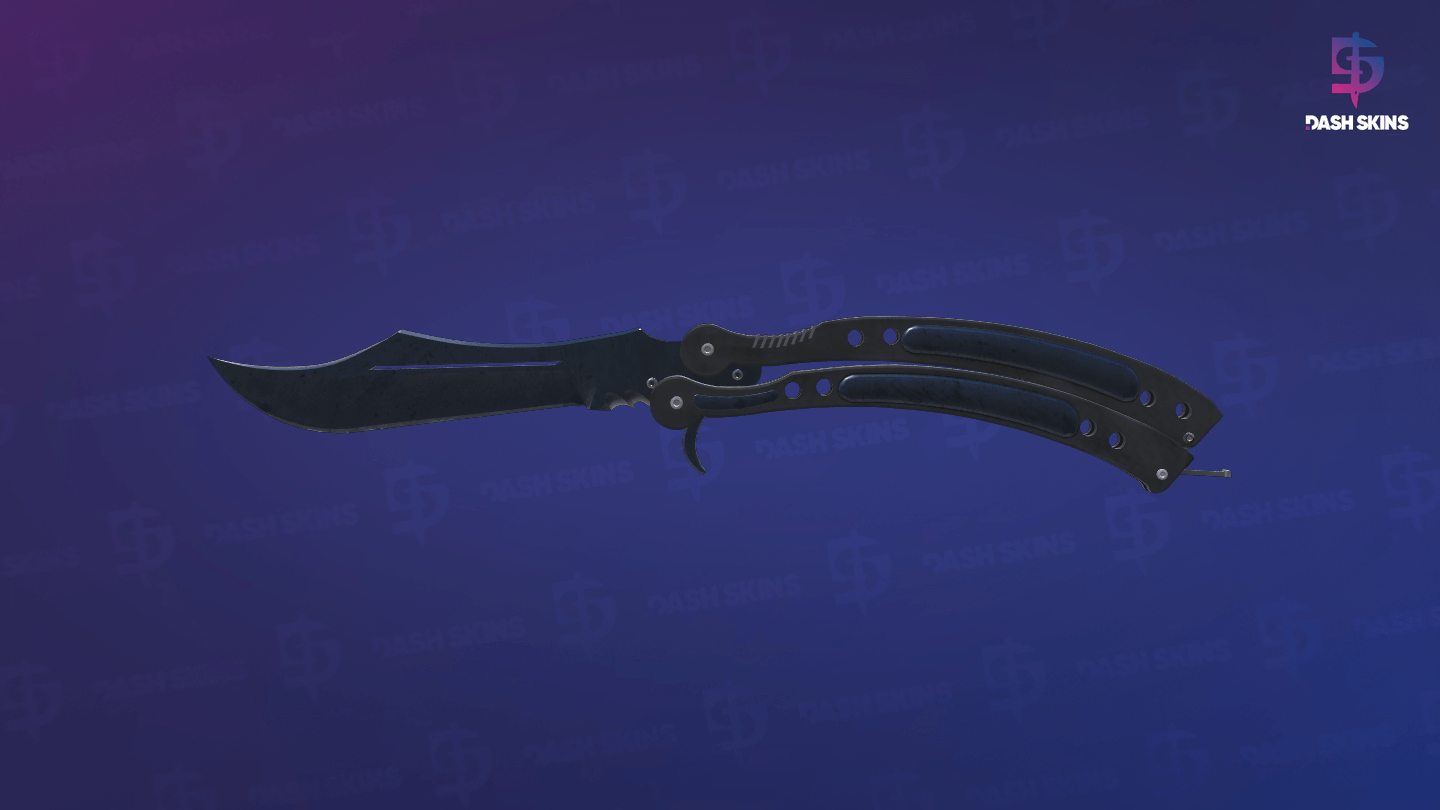 ★ Butterfly Knife | Blue Steel (Well-Worn) Screenshot Playside