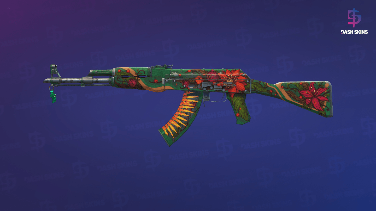 AK-47 | Wild Lotus (Battle-Scarred) Screenshot Playside
