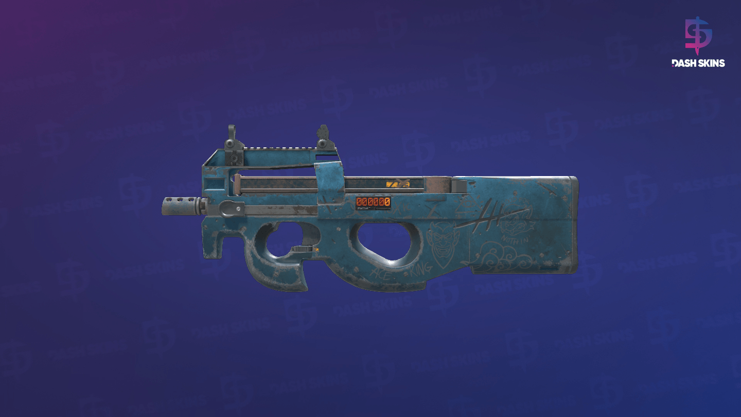 StatTrak™ P90 | Off World (Battle-Scarred) Screenshot Playside