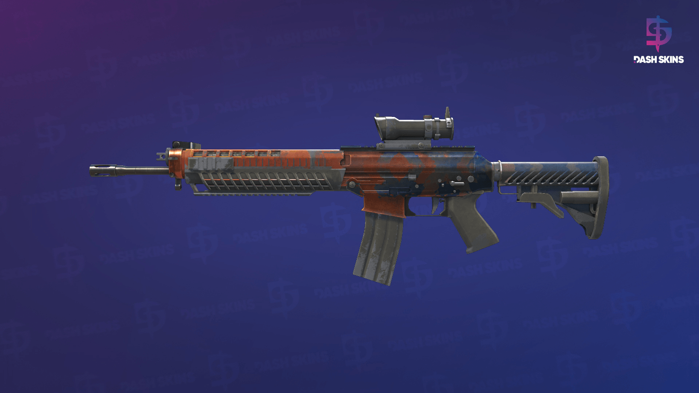 SG 553 | Danger Close (Well-Worn) Screenshot Playside