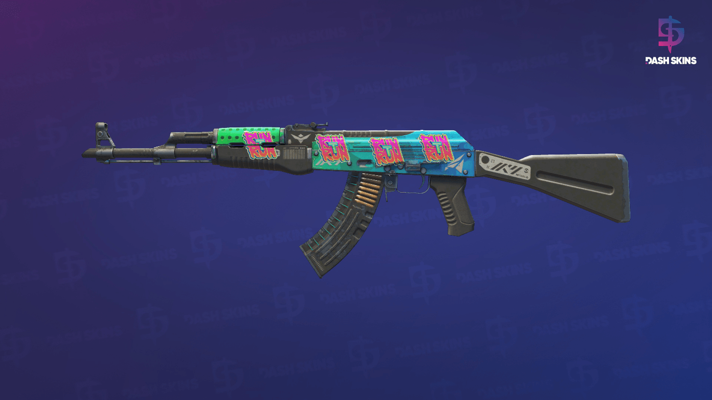 AK-47 | Ice Coaled (Well-Worn) Screenshot Playside