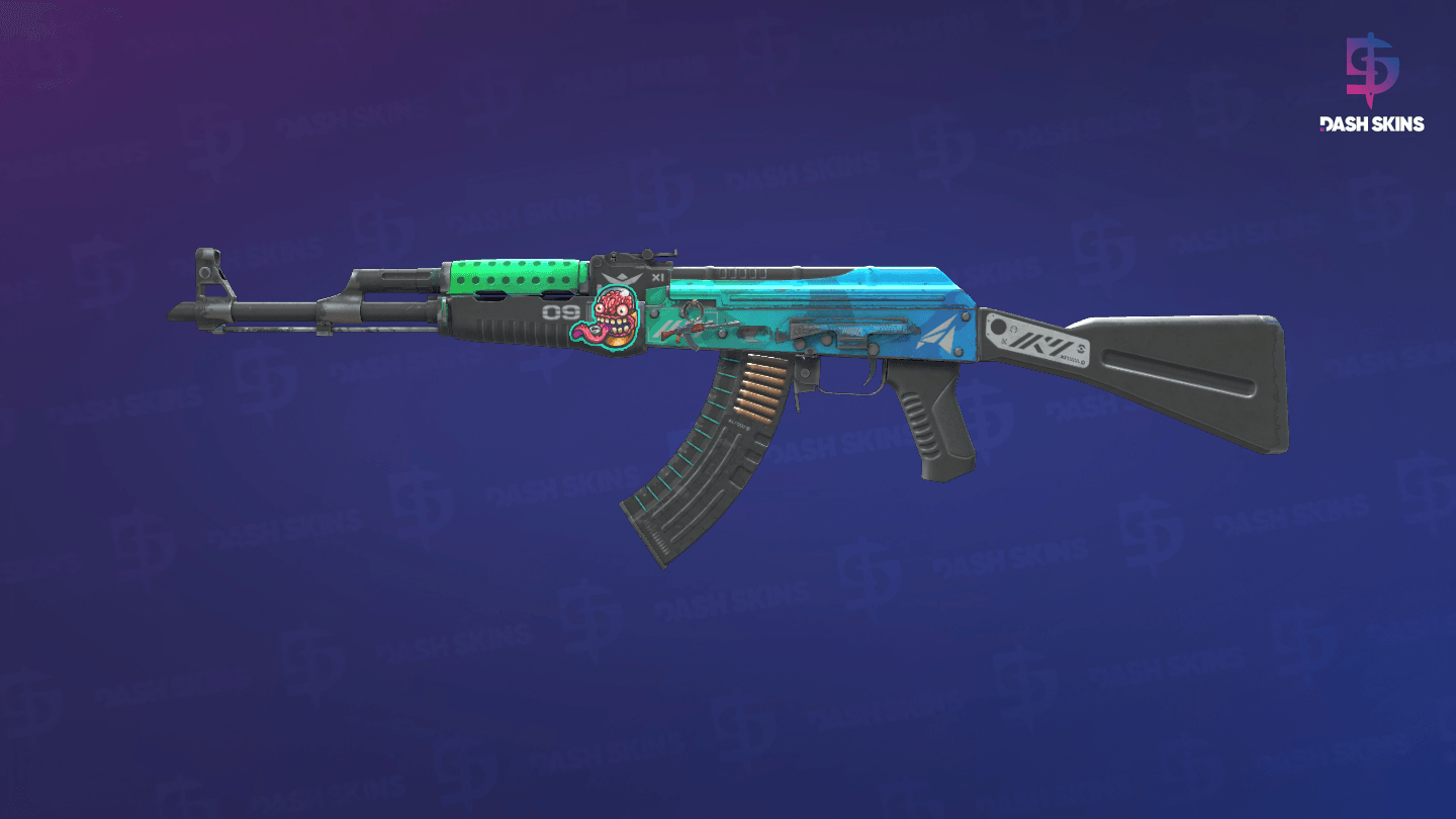 AK-47 | Ice Coaled (Well-Worn) Screenshot Playside