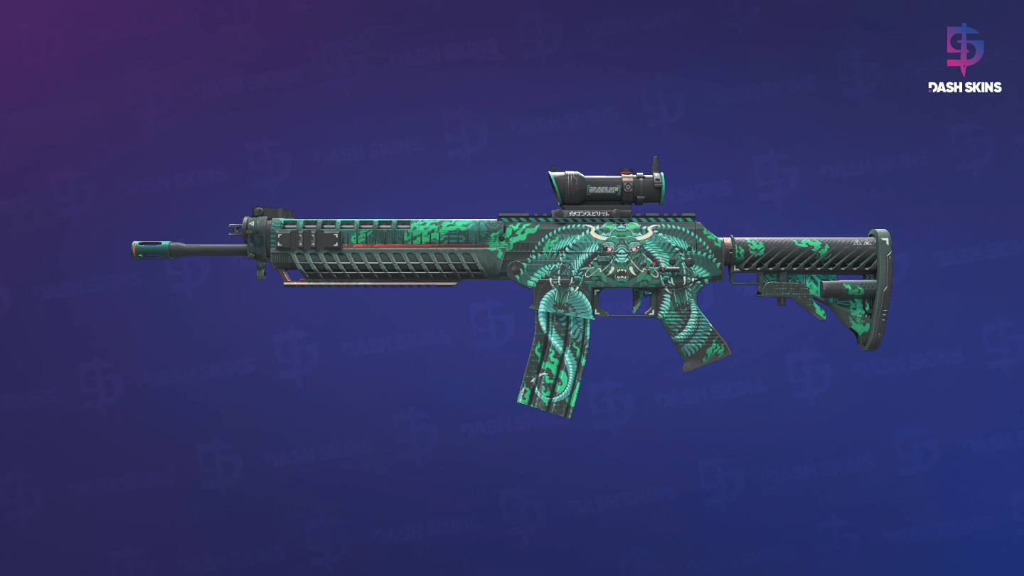SG 553 | Dragon Tech (Minimal Wear) Screenshot Playside
