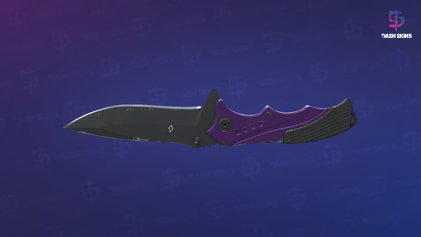 ★ StatTrak™ Nomad Knife | Ultraviolet (Well-Worn) Screenshot Playside