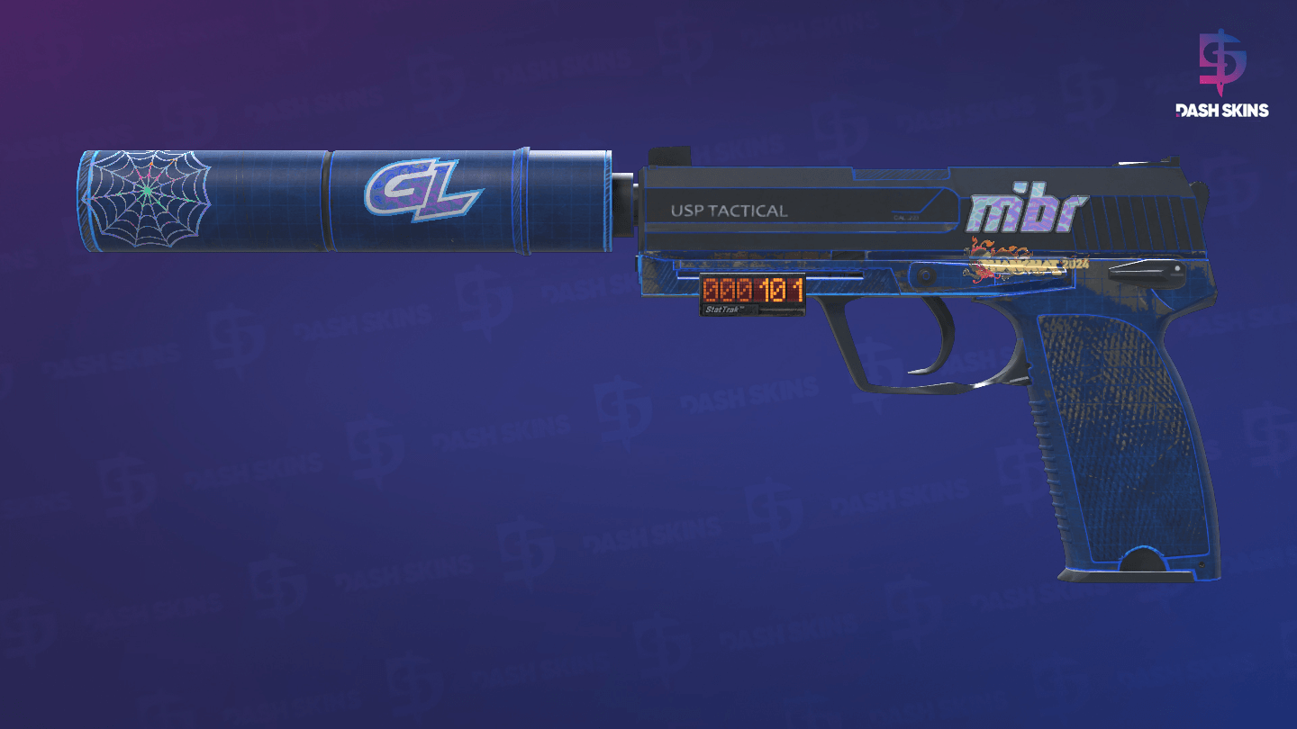 StatTrak™ USP-S | Blueprint (Well-Worn) Screenshot Playside