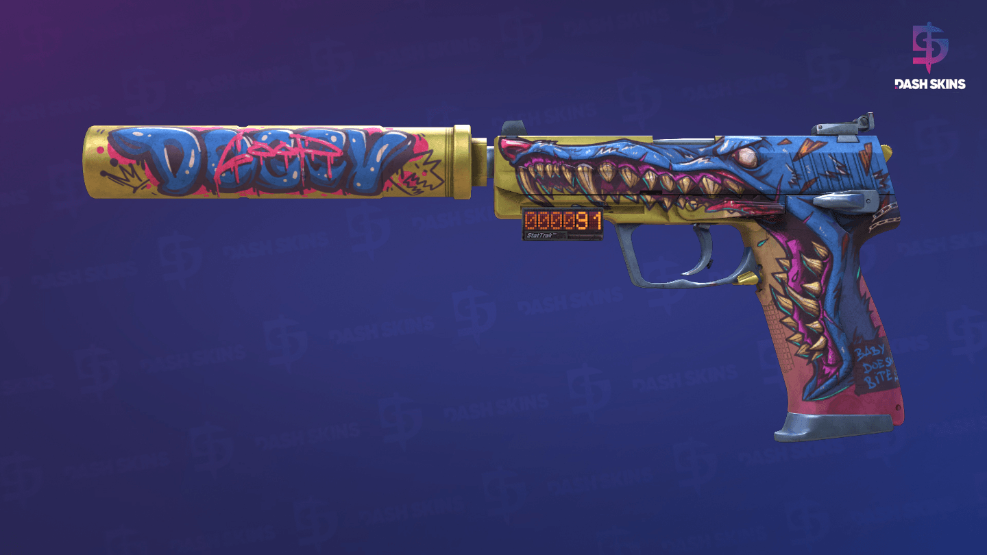 StatTrak™ USP-S | Jawbreaker (Well-Worn) Screenshot Playside