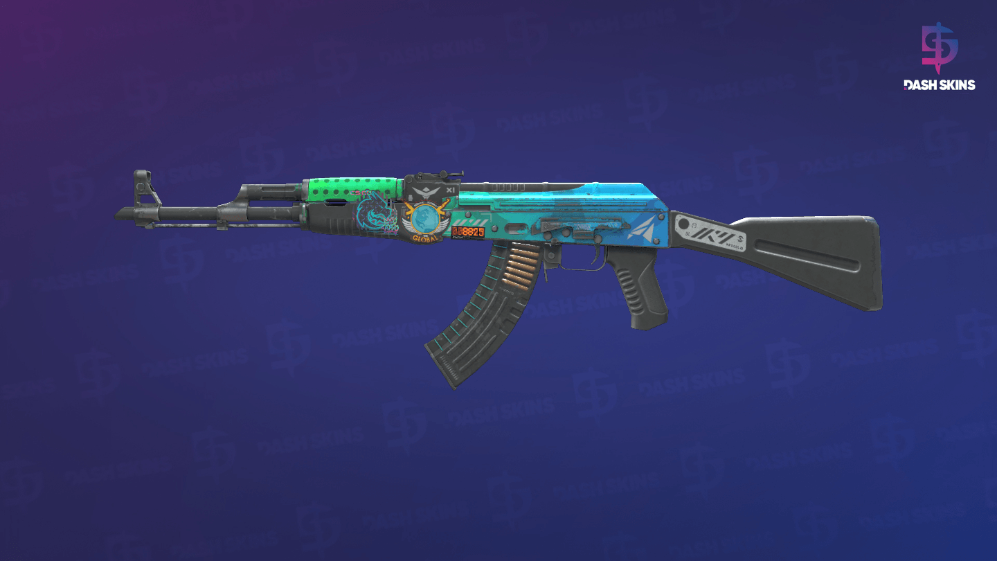 StatTrak™ AK-47 | Ice Coaled (Well-Worn) Screenshot Playside