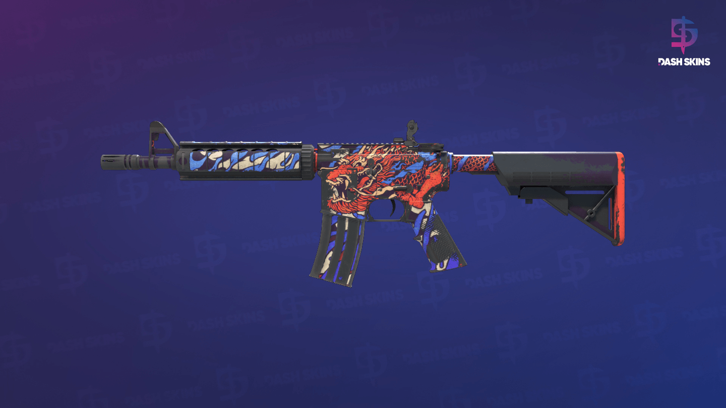 M4A4 | 龍王 (Dragon King) (Well-Worn) Screenshot Playside