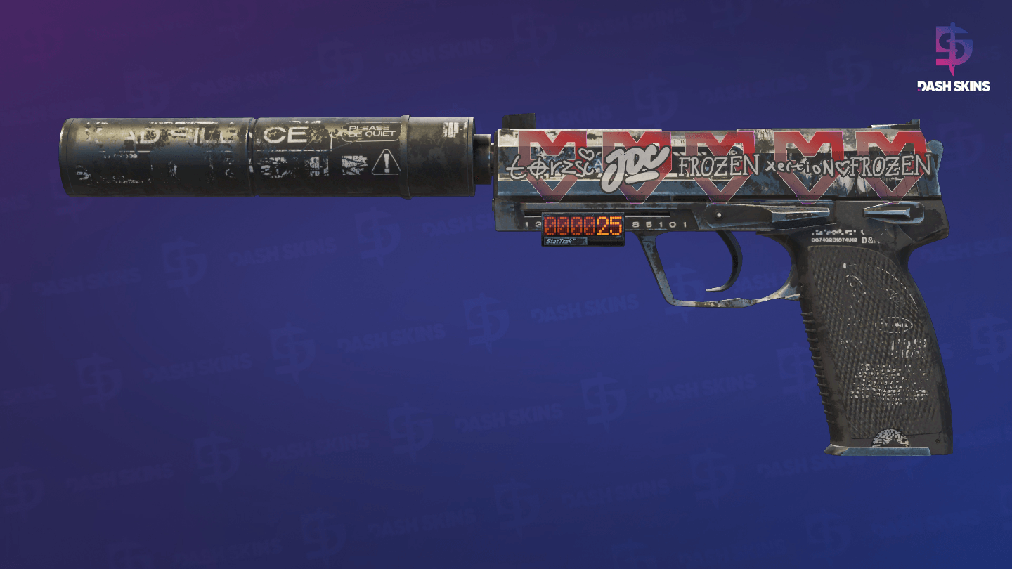 StatTrak™ USP-S | Ticket to Hell (Battle-Scarred) Screenshot Playside