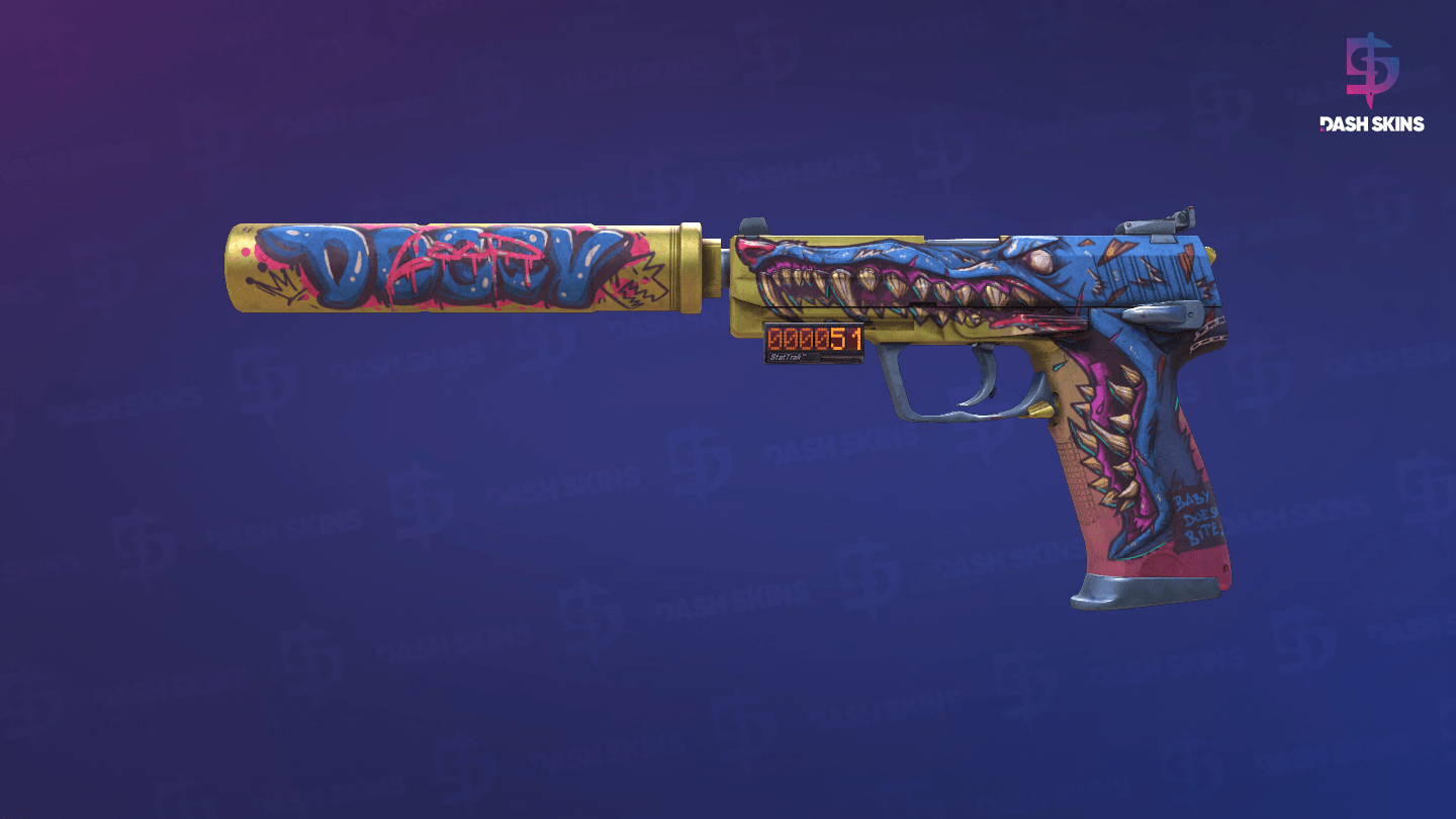 StatTrak™ USP-S | Jawbreaker (Well-Worn) Screenshot Playside