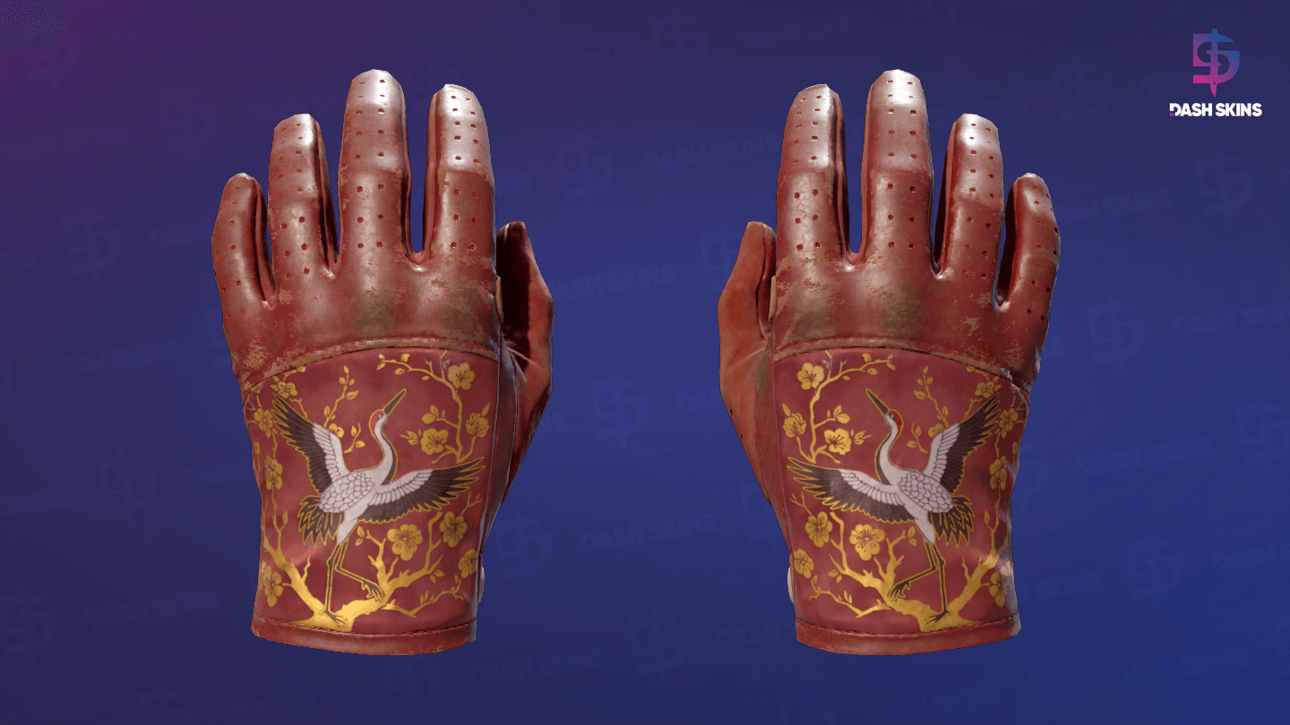 ★ Driver Gloves | Brocade Crane (Battle-Scarred) Screenshot Playside