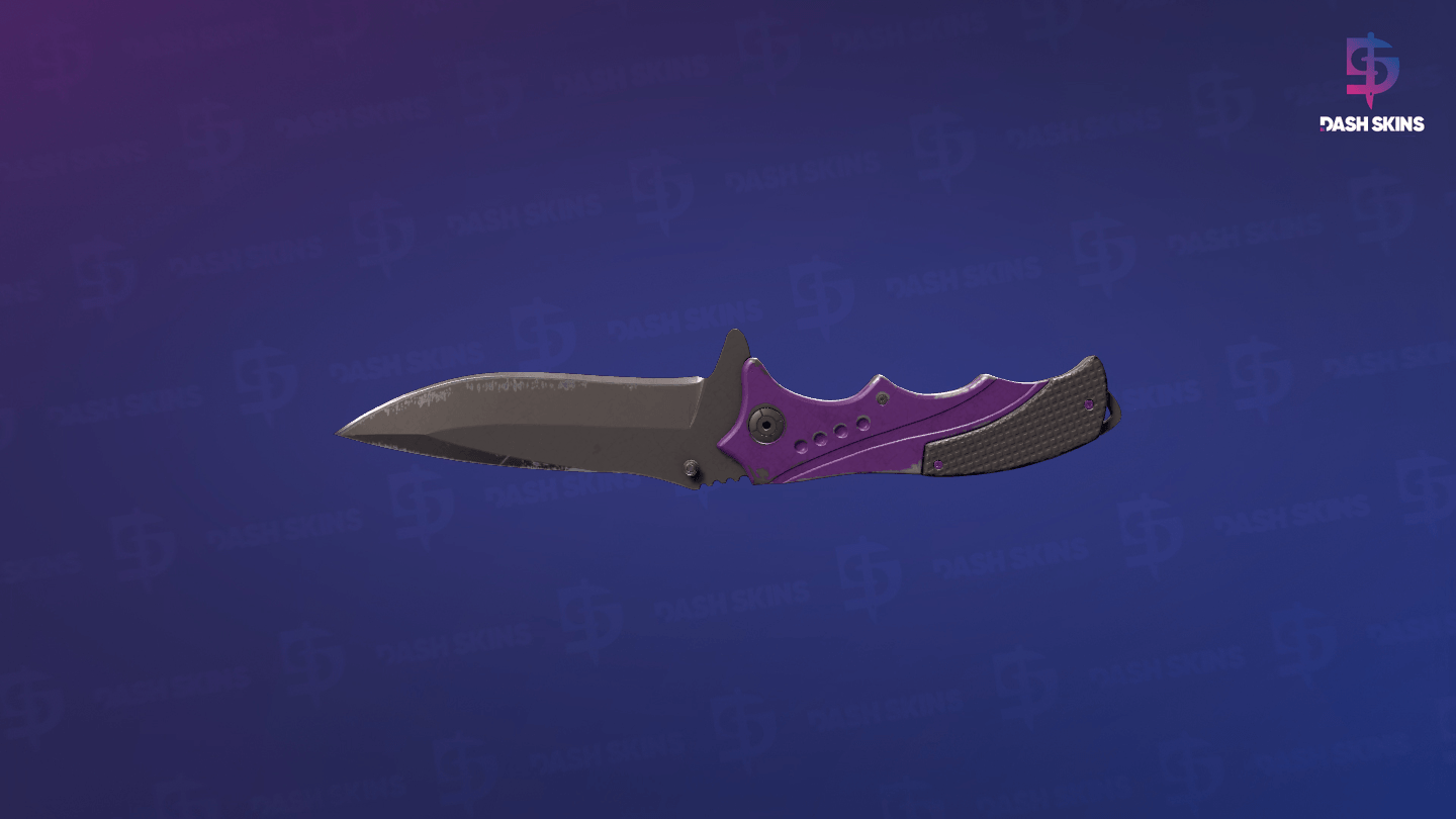 ★ Nomad Knife | Ultraviolet (Well-Worn) Screenshot Playside