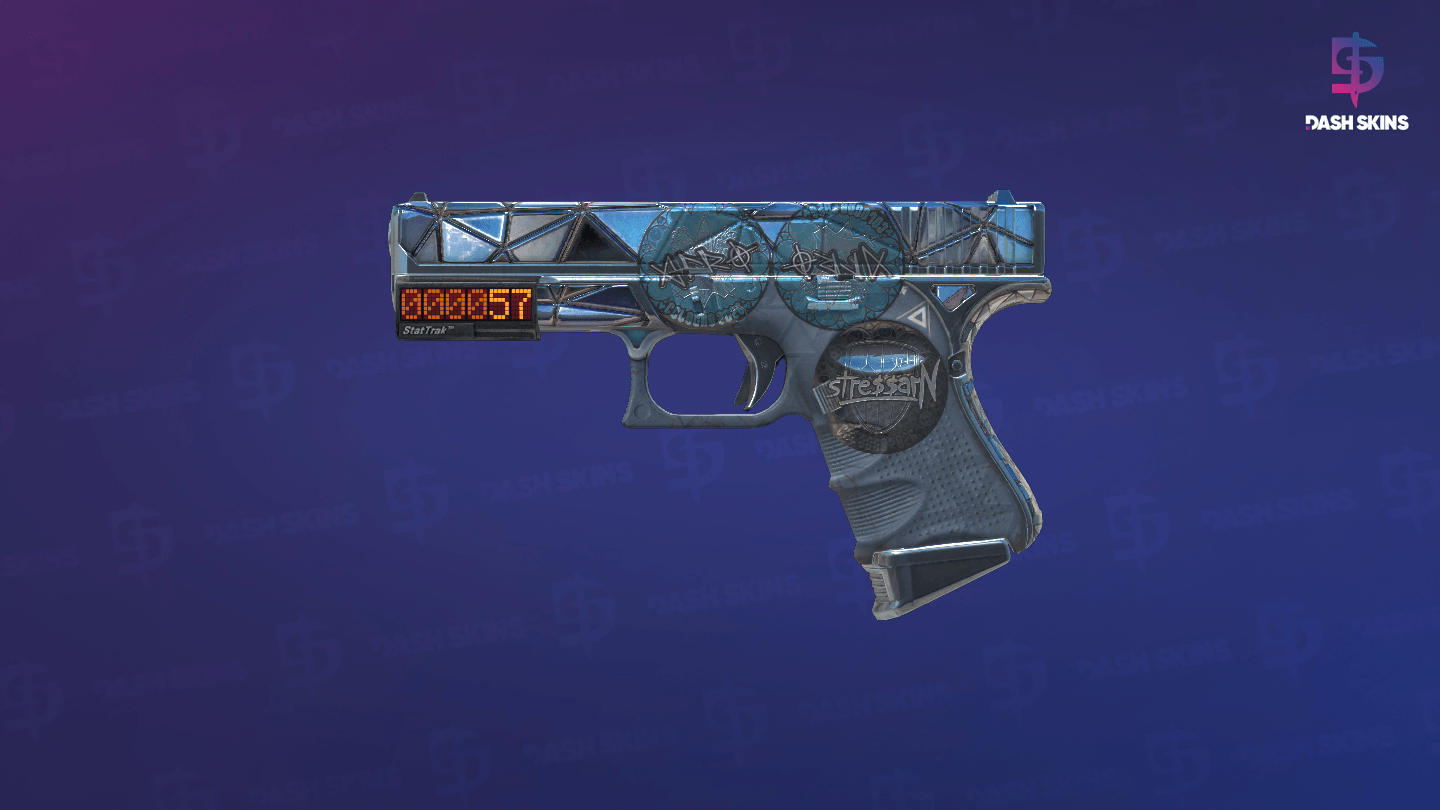 StatTrak™ Glock-18 | Mirror Mosaic (Well-Worn) Screenshot Playside