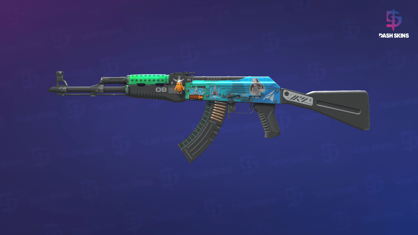 StatTrak™ AK-47 | Ice Coaled (Field-Tested) Screenshot Playside