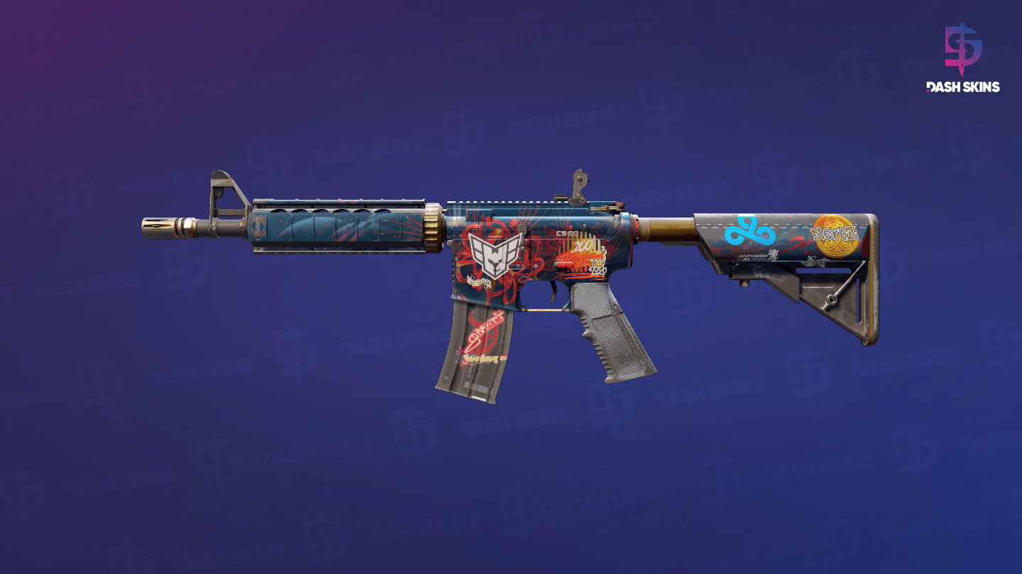 M4A4 | Spider Lily (Battle-Scarred) Screenshot Playside